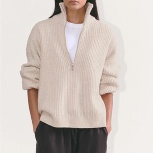 Everlane THE HALF-ZIP SWEATER IN LUXE MERINO, size M